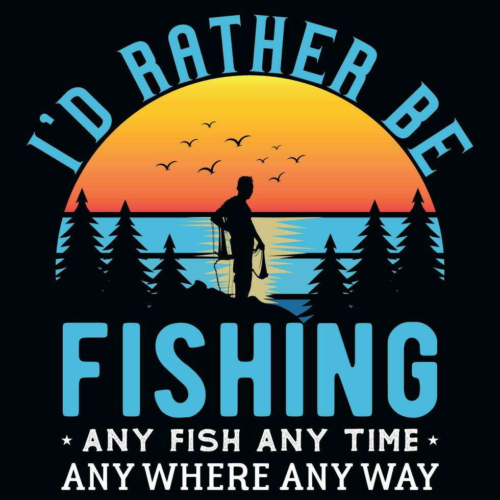 Fishing graphics tshirt design vector