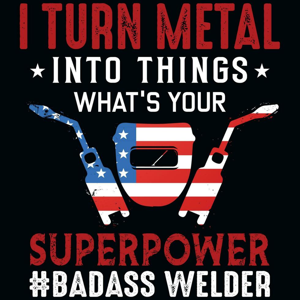 Welder graphics tshirt design vector