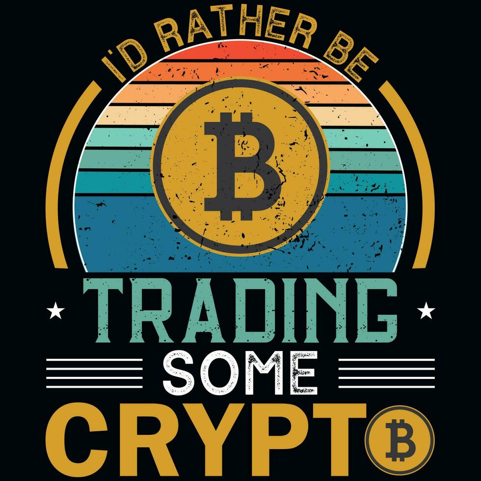 Bitcoin vintages tshirt design vector