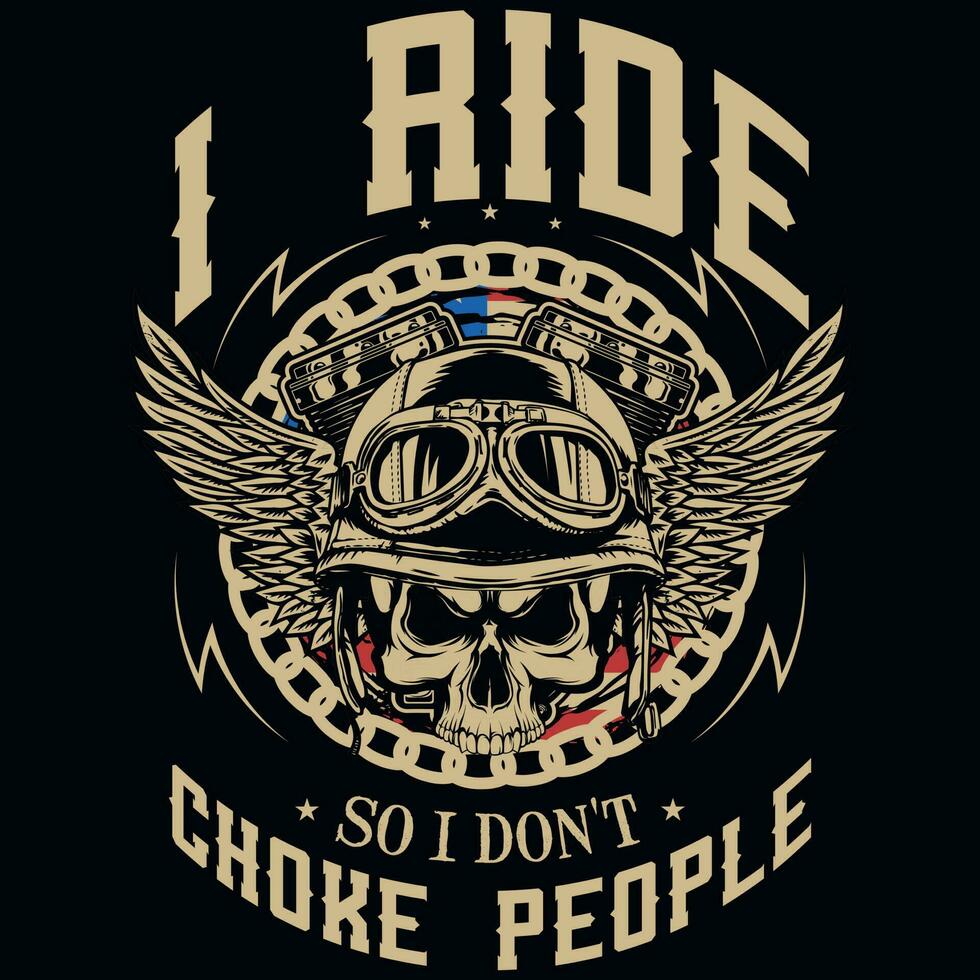 Motorcycle rider graphics tshirt design vector