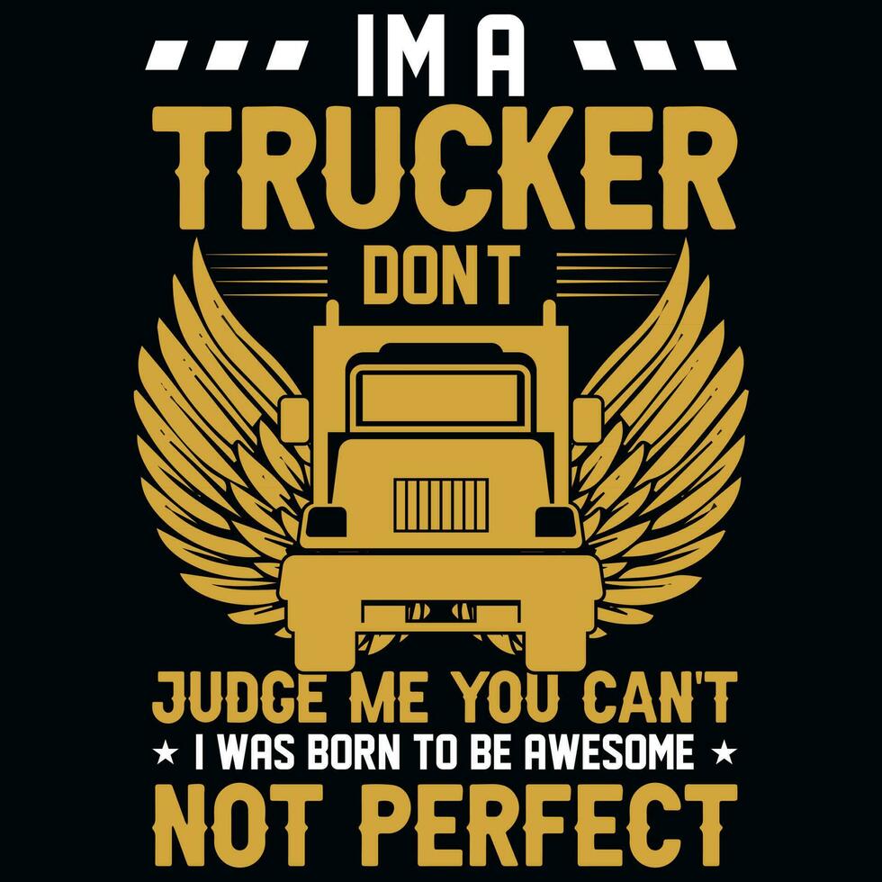 Truck driving typography graphics tshirt design vector