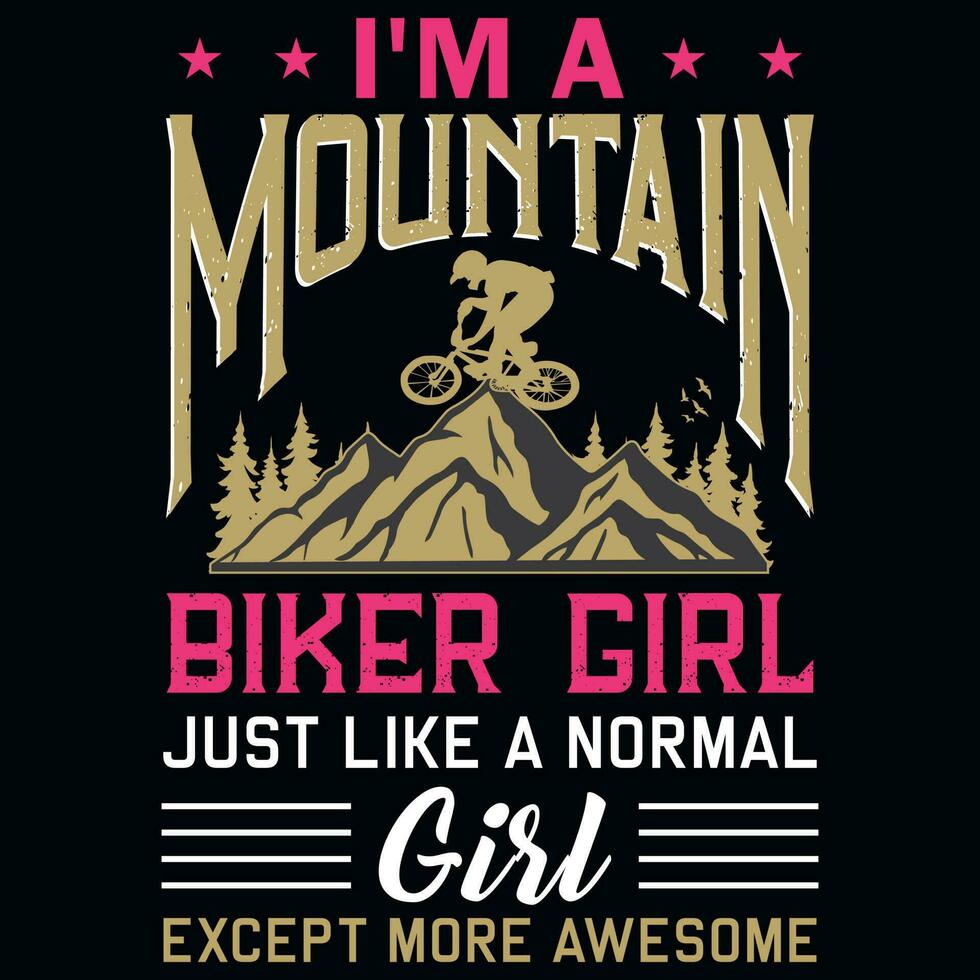 Mountain biking graphics tshirt design vector