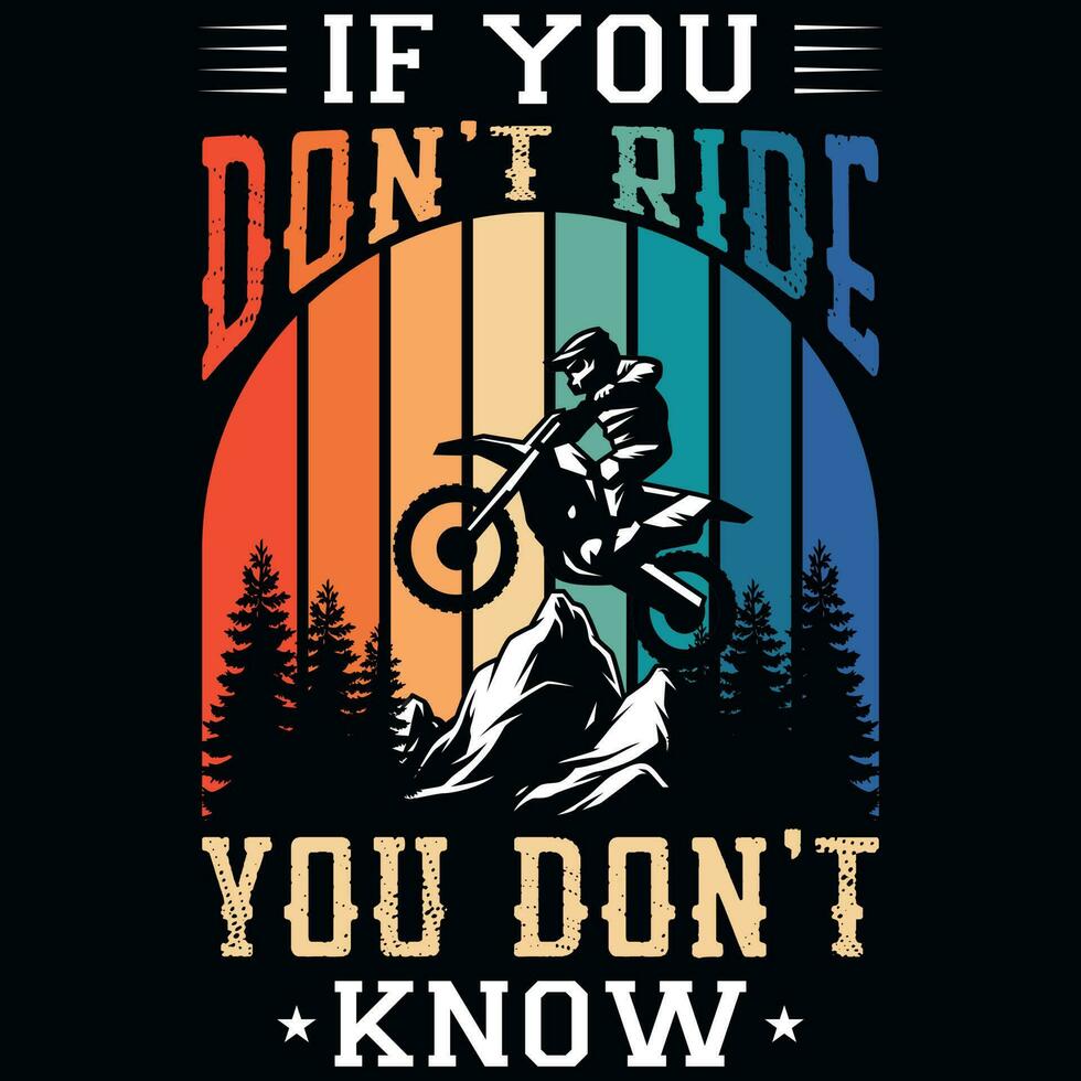 Mountain bike riding graphics tshirt design vector