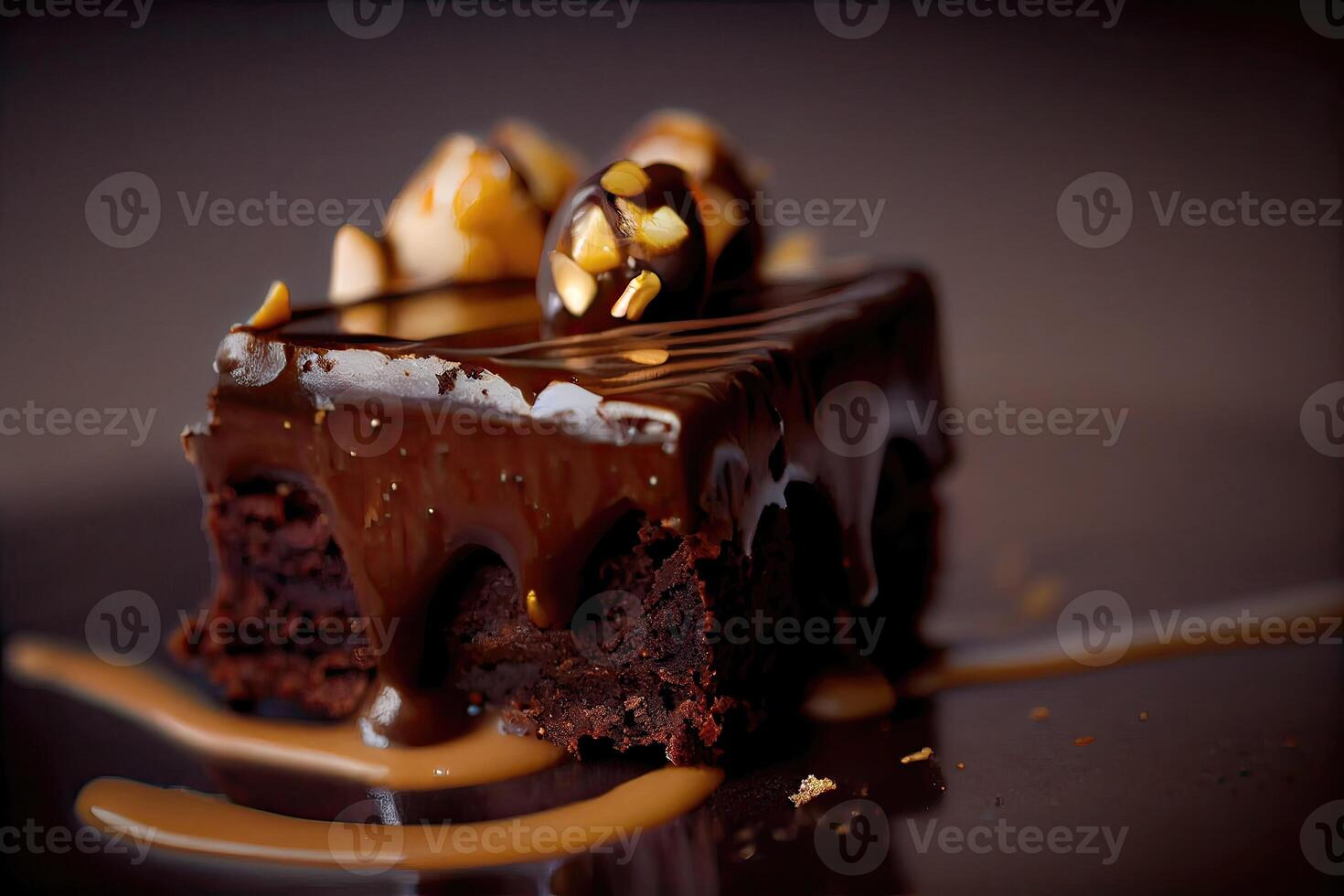 A stack of chocolate brownies on white background, homemade bakery, and dessert. Bakery, confectionery concept. Chocolate spongy brownie cakes with walnuts. . photo