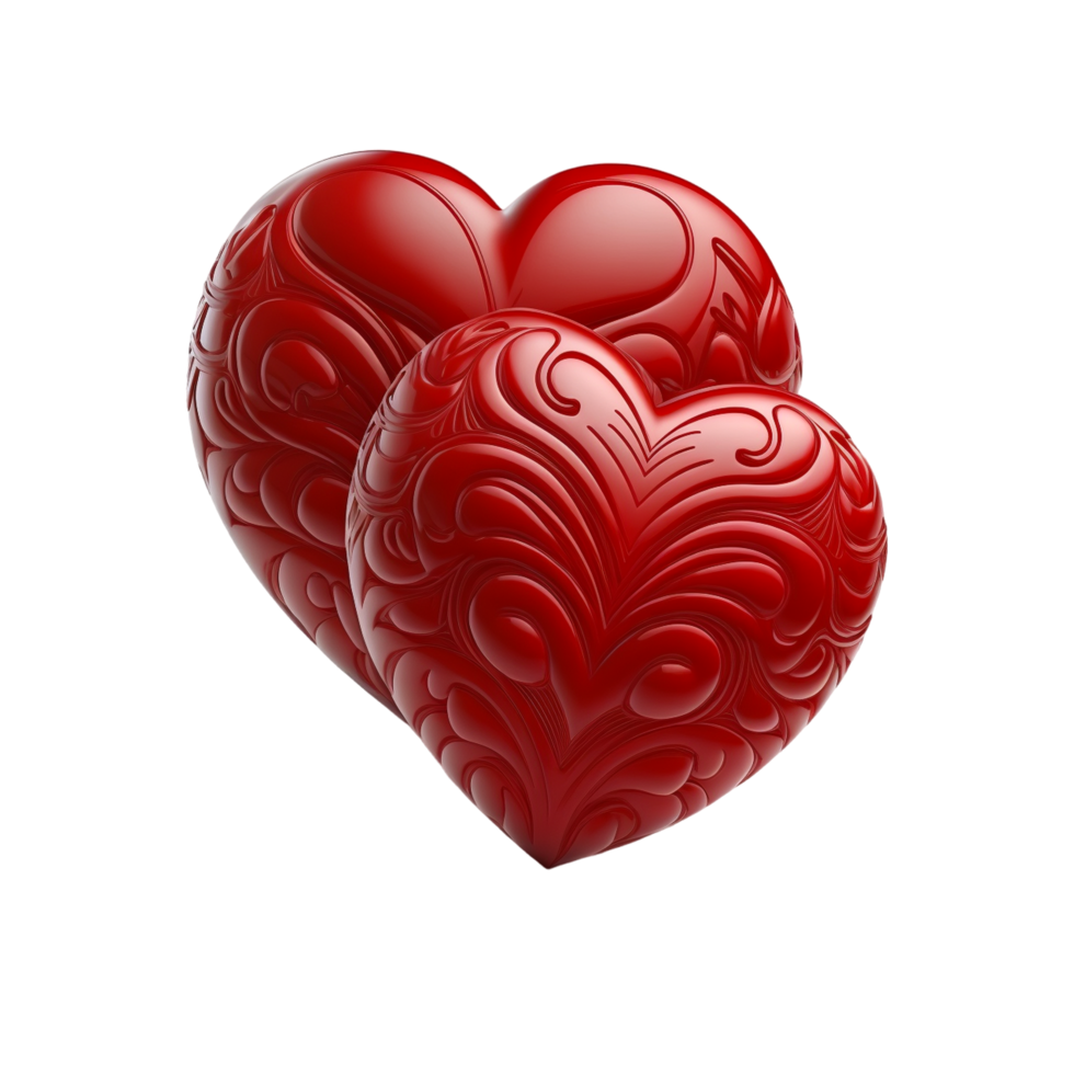 Valentines Day 3d Stereo Love Hearts png