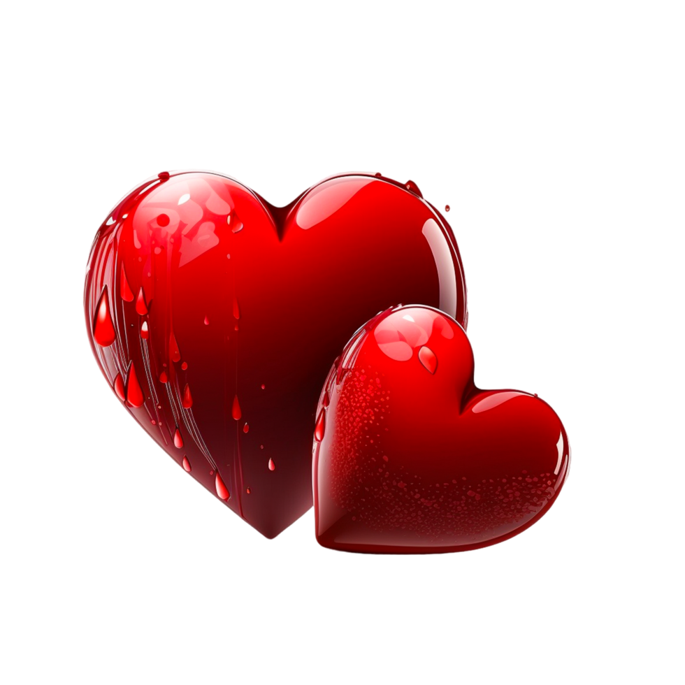 Valentines Day 3d Stereo Love Hearts png