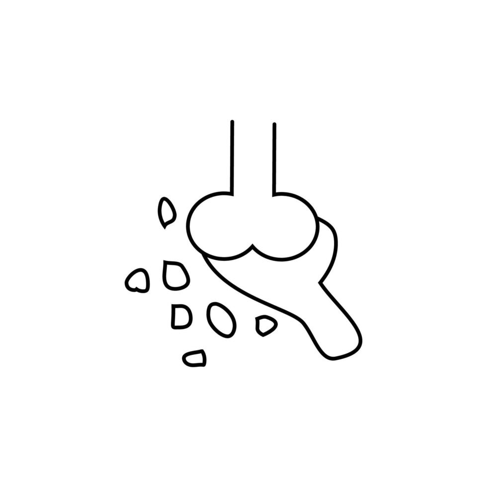 Bone broken injury vector icon