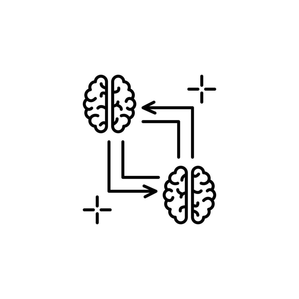 Brainstorming lines vector icon