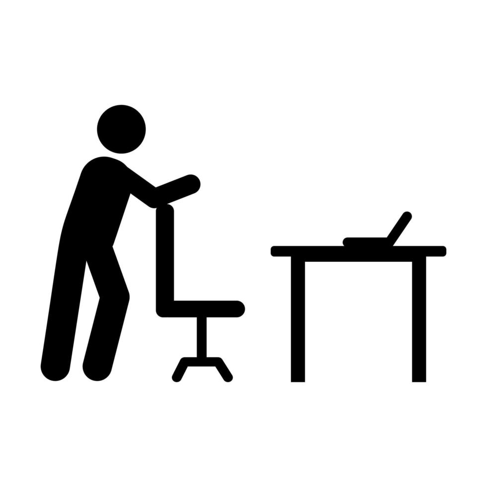 Businessman office watch vector icon