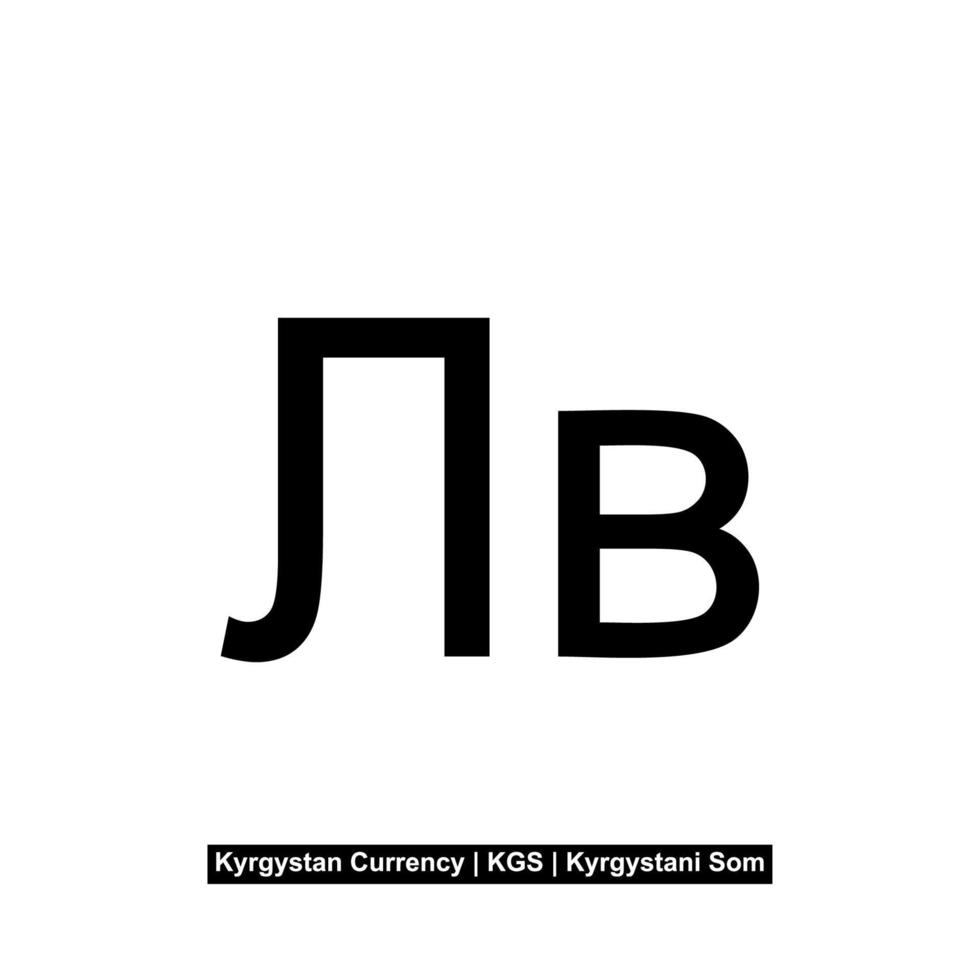 Kyrgystani Currency Symbol,  Kyrgystani Som Icon, KGS Sign. Vector Illustration