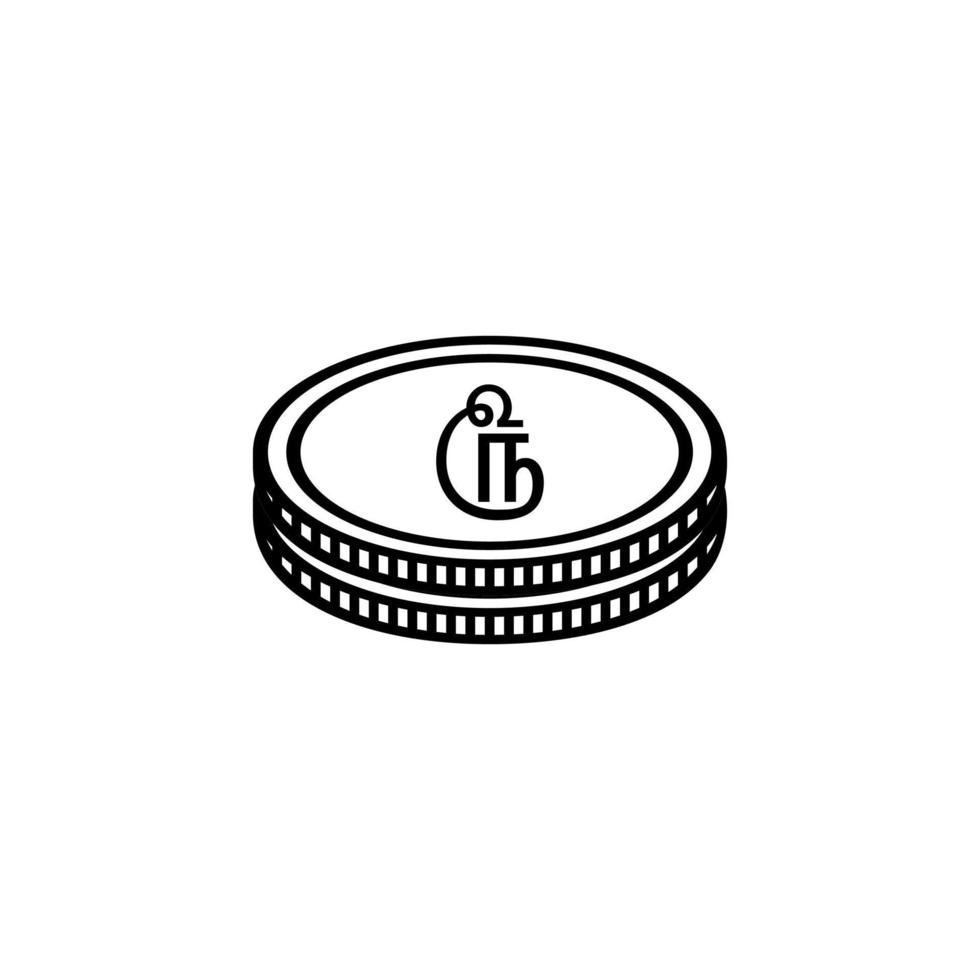 Sri Lanka Currency Symbol in Tamil, Sri Lankan Rupee Icon, LKR Sign. Vector Illustration