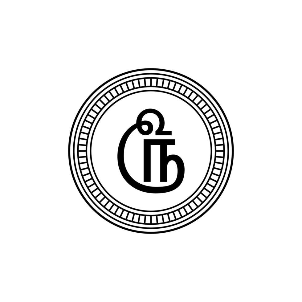Sri Lanka Currency Symbol in Tamil, Sri Lankan Rupee Icon, LKR Sign. Vector Illustration