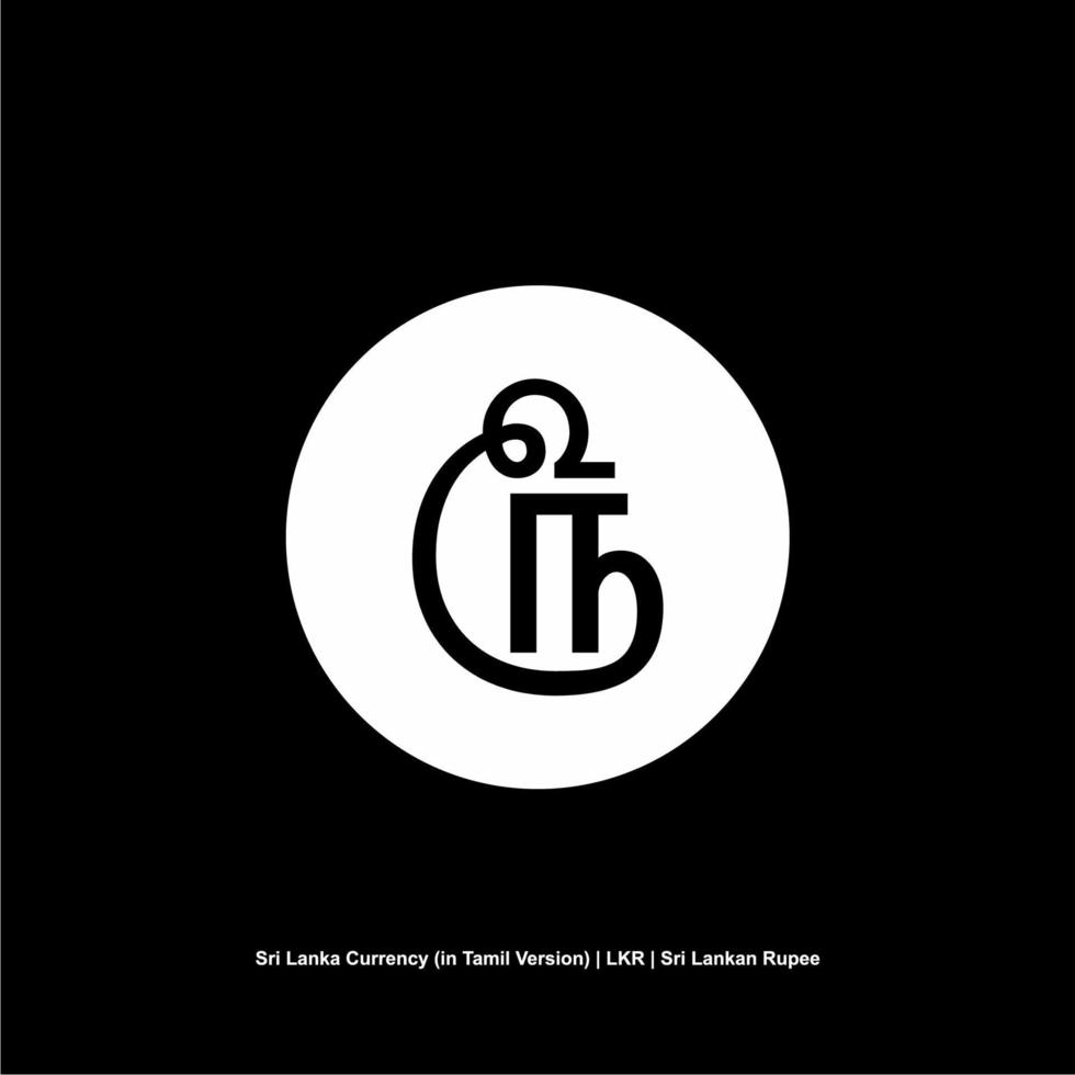 Sri Lanka Currency Symbol in Tamil, Sri Lankan Rupee Icon, LKR Sign. Vector Illustration