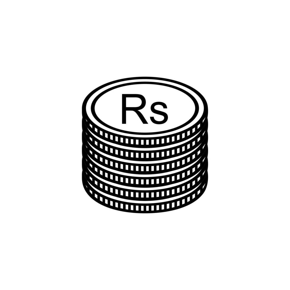 Sri Lanka Currency Symbol in Plural English, Sri Lankan Rupee Icon, LKR Sign. Vector Illustration