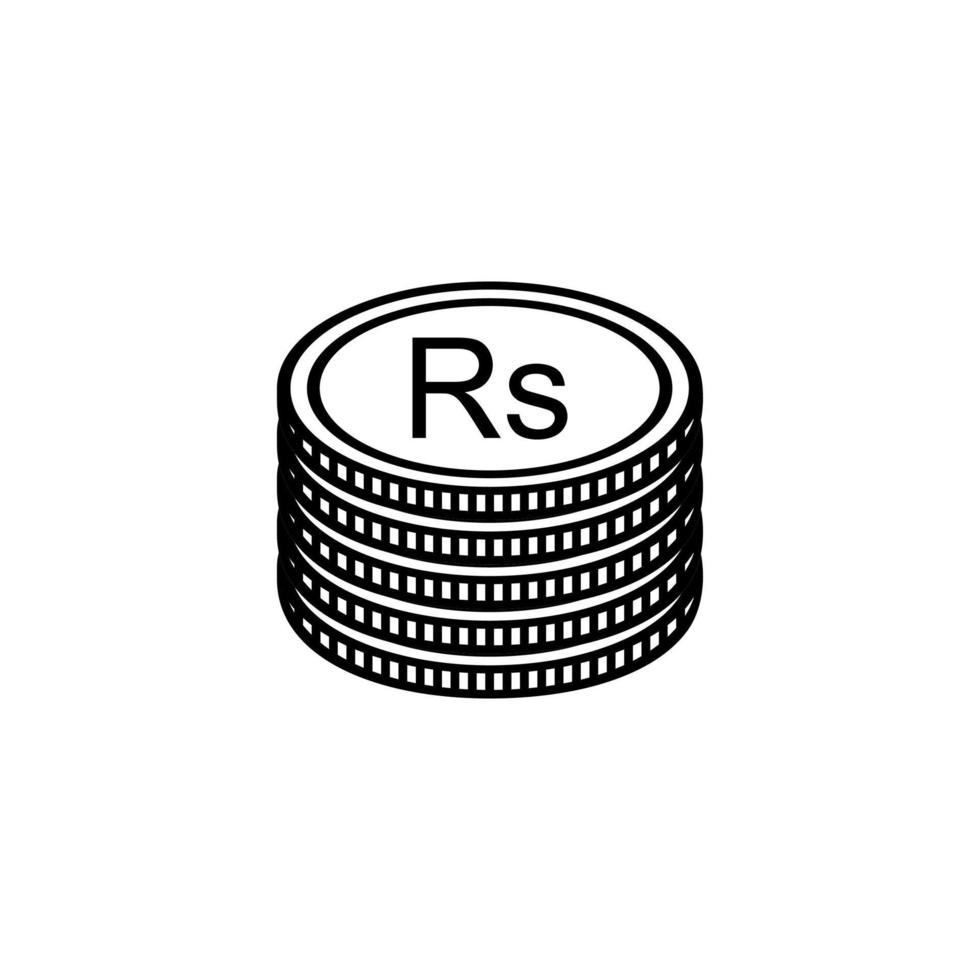 Sri Lanka Currency Symbol in Plural English, Sri Lankan Rupee Icon, LKR Sign. Vector Illustration