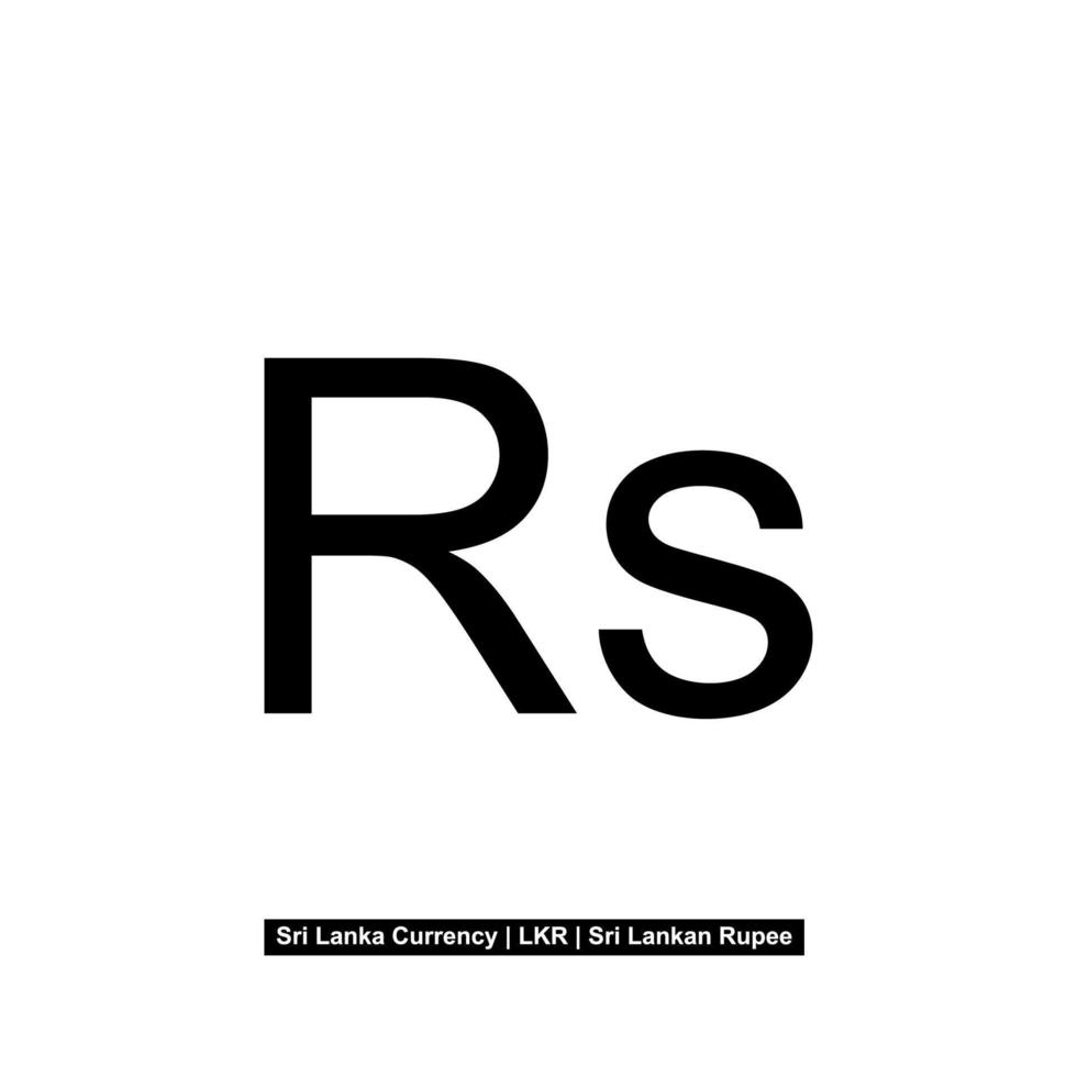 Sri Lanka Currency Symbol in Plural English, Sri Lankan Rupee Icon, LKR Sign. Vector Illustration