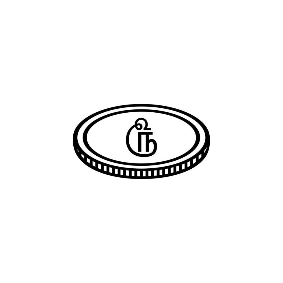 Sri Lanka Currency Symbol in Tamil, Sri Lankan Rupee Icon, LKR Sign. Vector Illustration