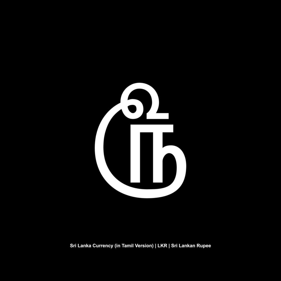 Sri Lanka Currency Symbol in Tamil, Sri Lankan Rupee Icon, LKR Sign. Vector Illustration