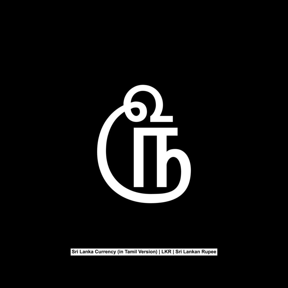 Sri Lanka Currency Symbol in Tamil, Sri Lankan Rupee Icon, LKR Sign. Vector Illustration