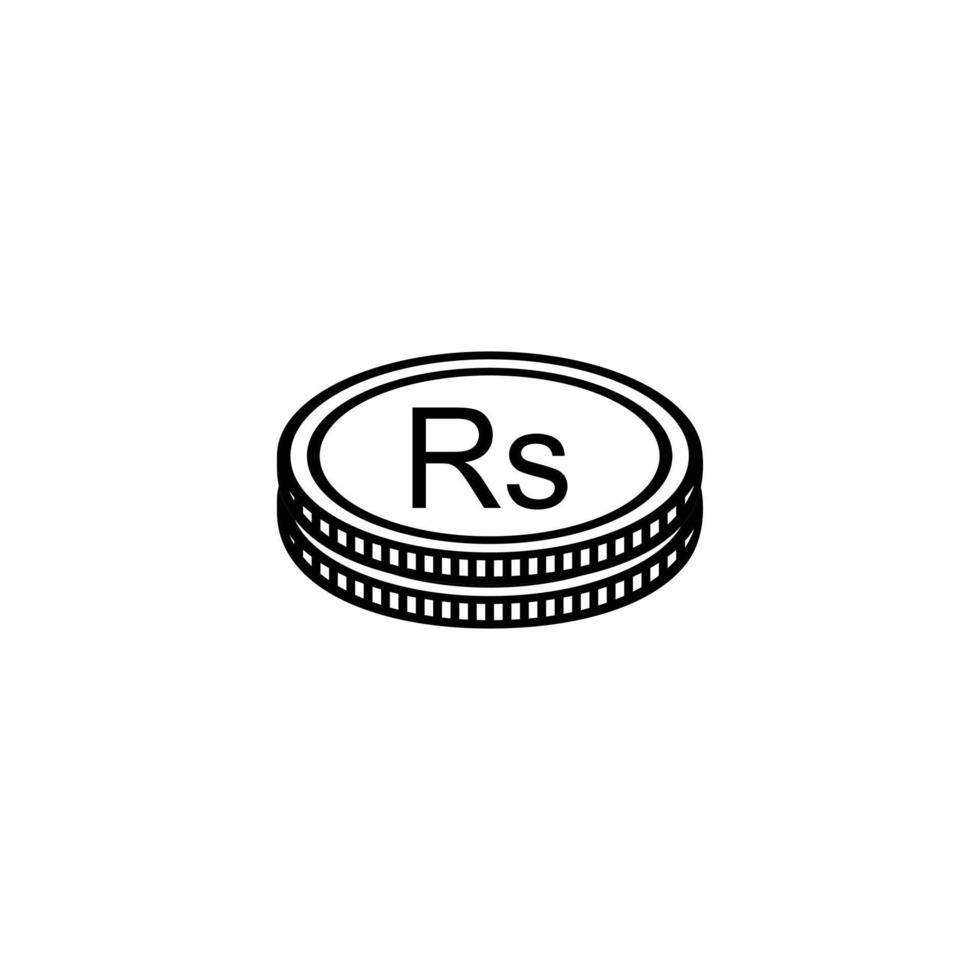 Sri Lanka Currency Symbol in Plural English, Sri Lankan Rupee Icon, LKR Sign. Vector Illustration