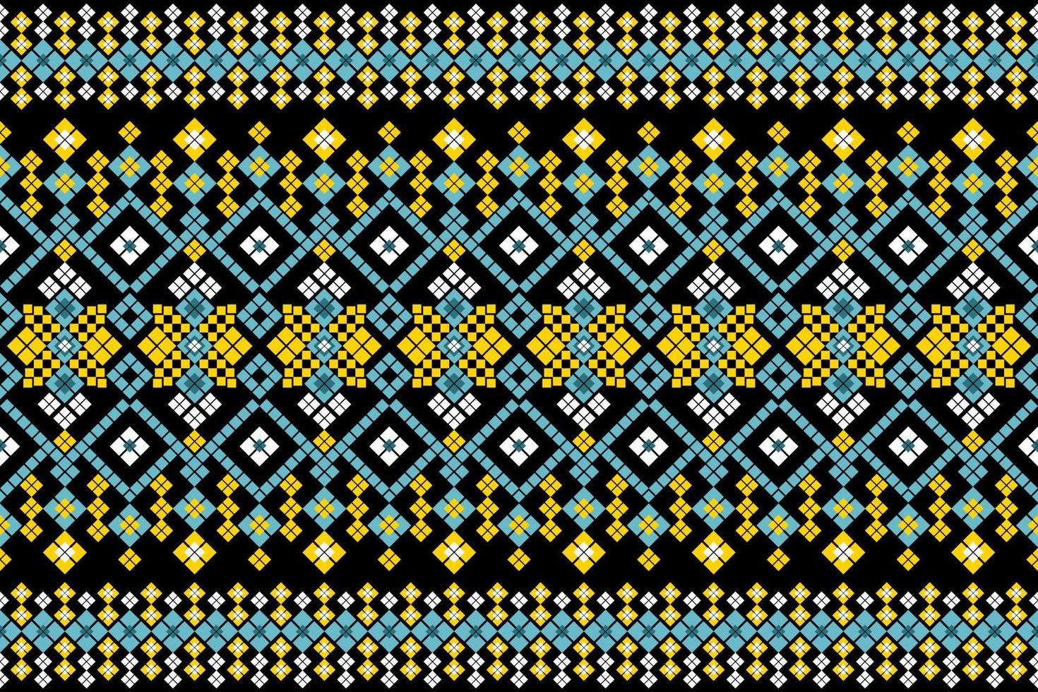 Seamless geometric ethnic asian oriental and tradition pattern design for texture and background. Silk and fabric pattern decoration for carpet, Thai clothing, wrapping and wallpaper vector