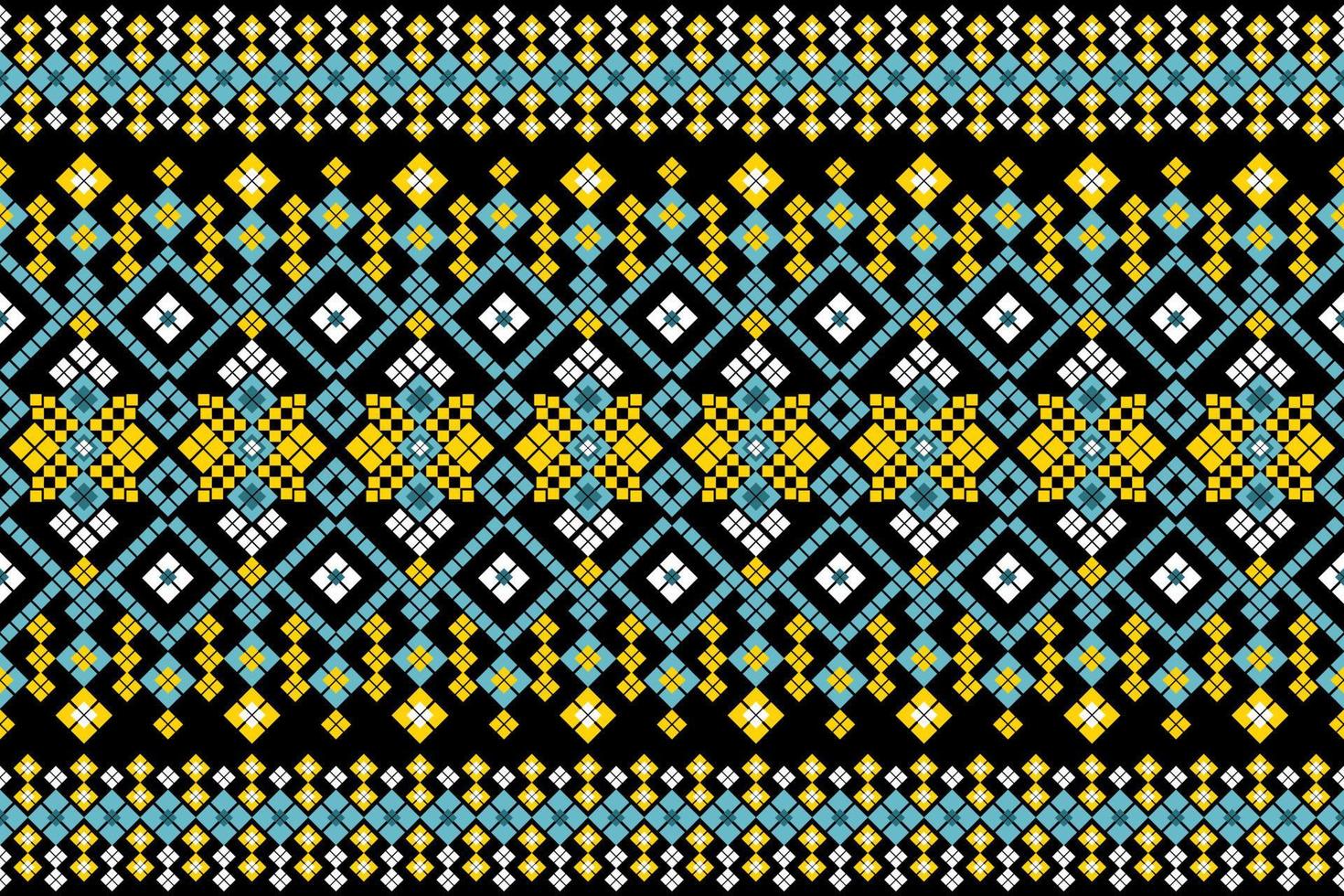 Seamless geometric ethnic asian oriental and tradition pattern design for texture and background. Silk and fabric pattern decoration for carpet, Thai clothing, wrapping and wallpaper vector