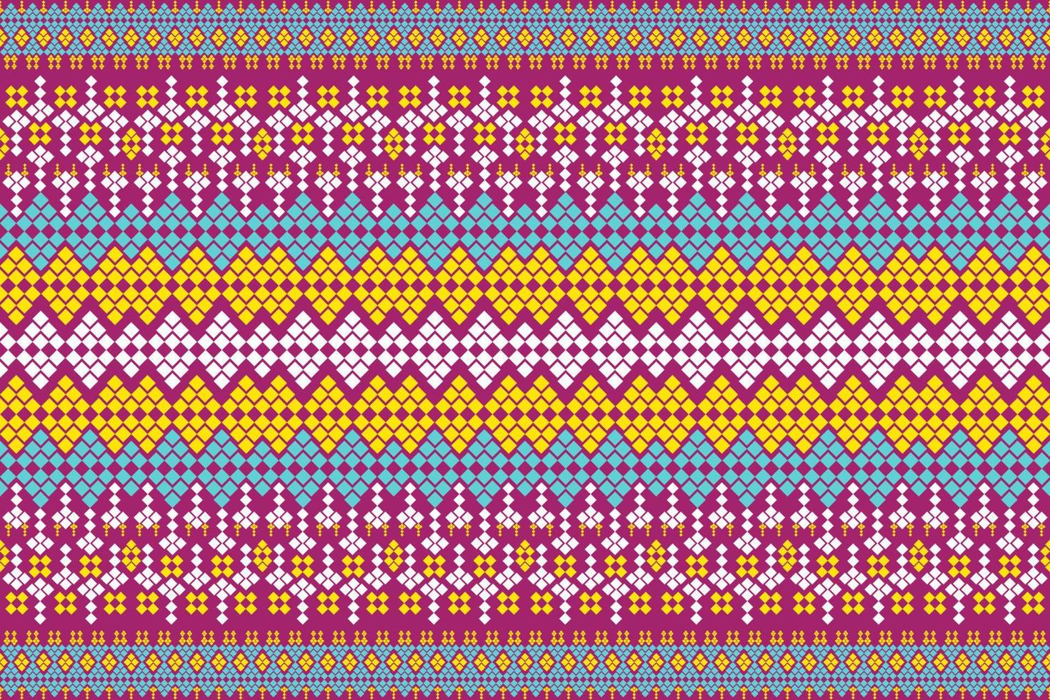 Seamless geometric ethnic asian oriental and tradition pattern design for texture and background. Silk and fabric pattern decoration for carpet, Thai clothing, wrapping and wallpaper vector