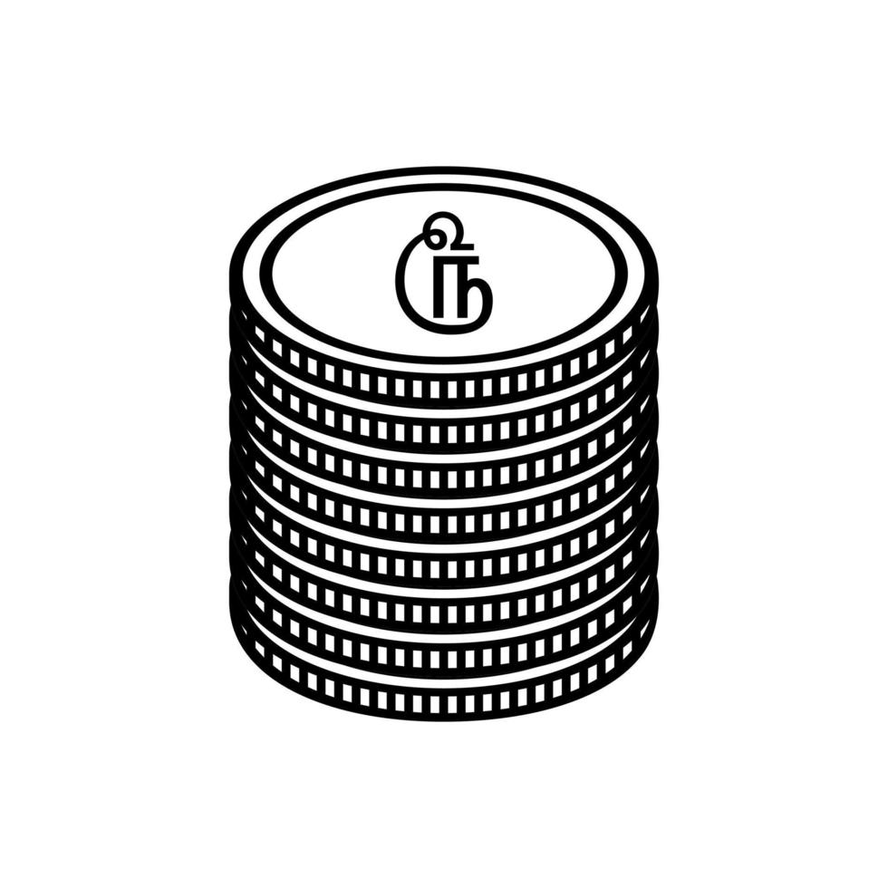 Sri Lanka Currency Symbol in Tamil, Sri Lankan Rupee Icon, LKR Sign. Vector Illustration