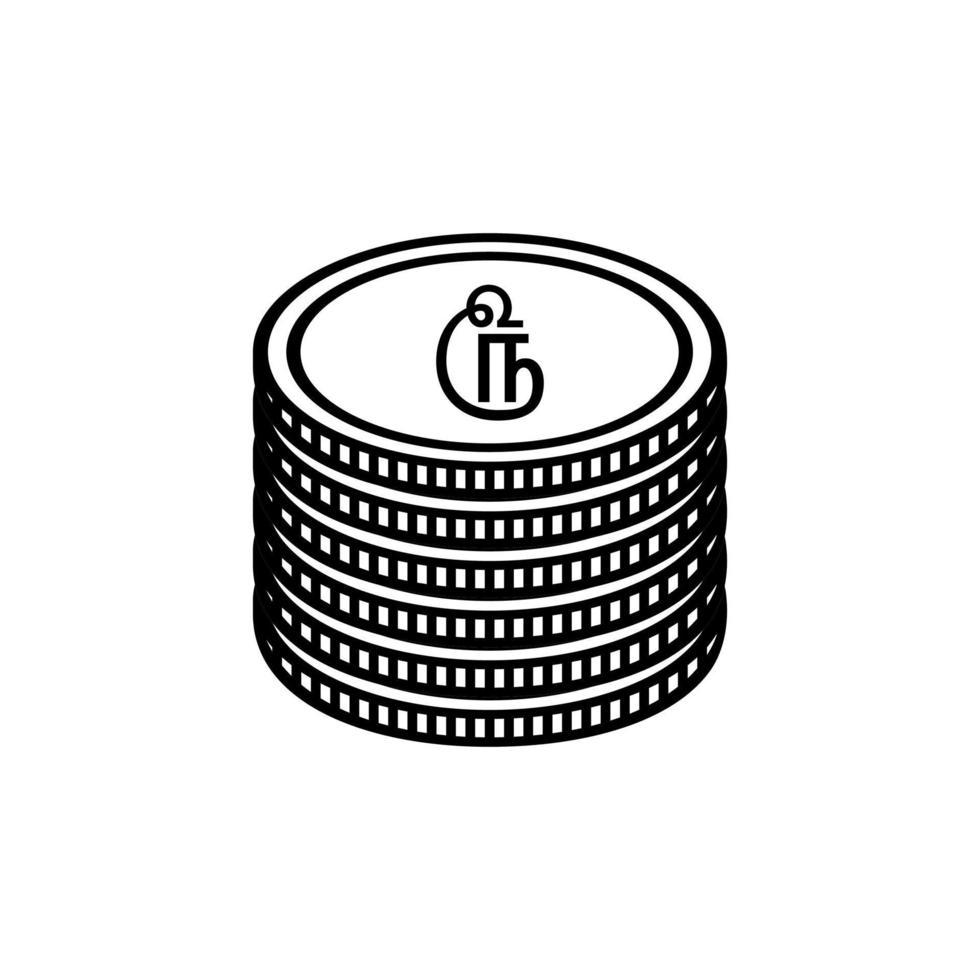 Sri Lanka Currency Symbol in Tamil, Sri Lankan Rupee Icon, LKR Sign. Vector Illustration