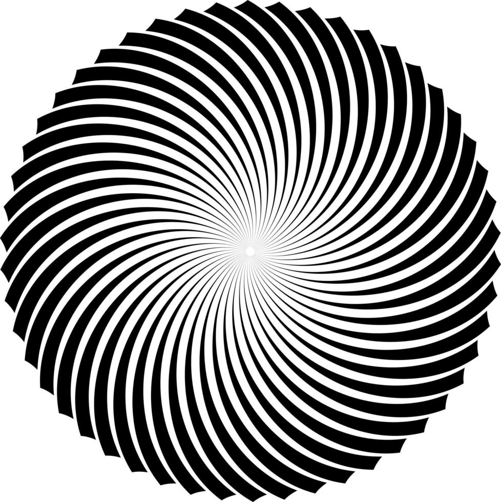 Vector Image Of Abstract Element With Radial Stripes