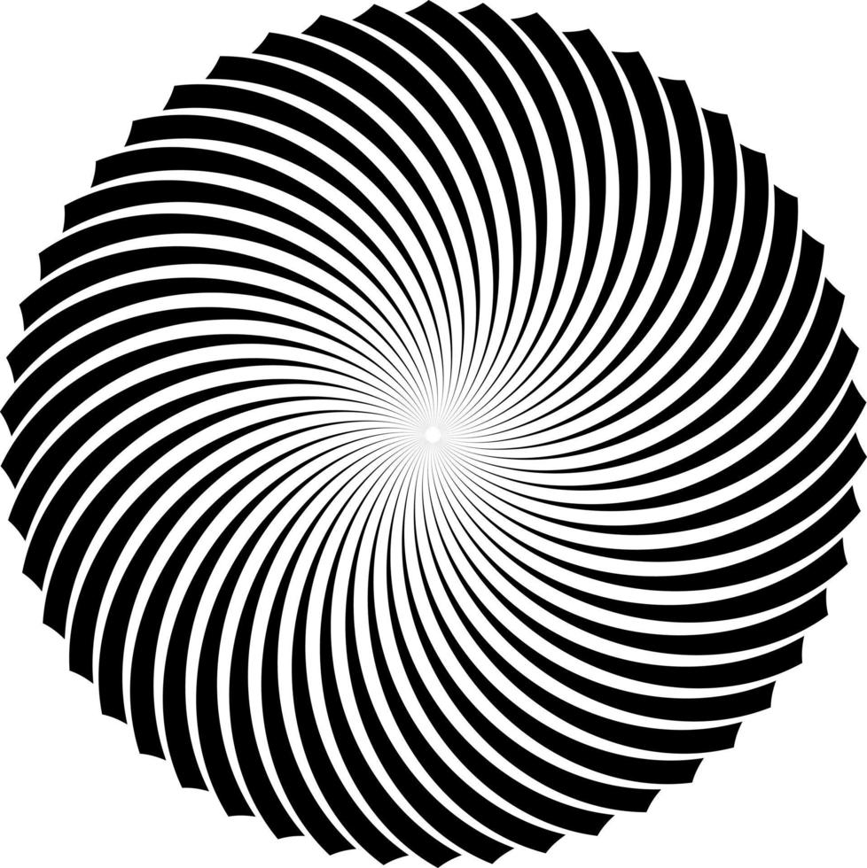 Vector Image Of Abstract Element With Radial Stripes