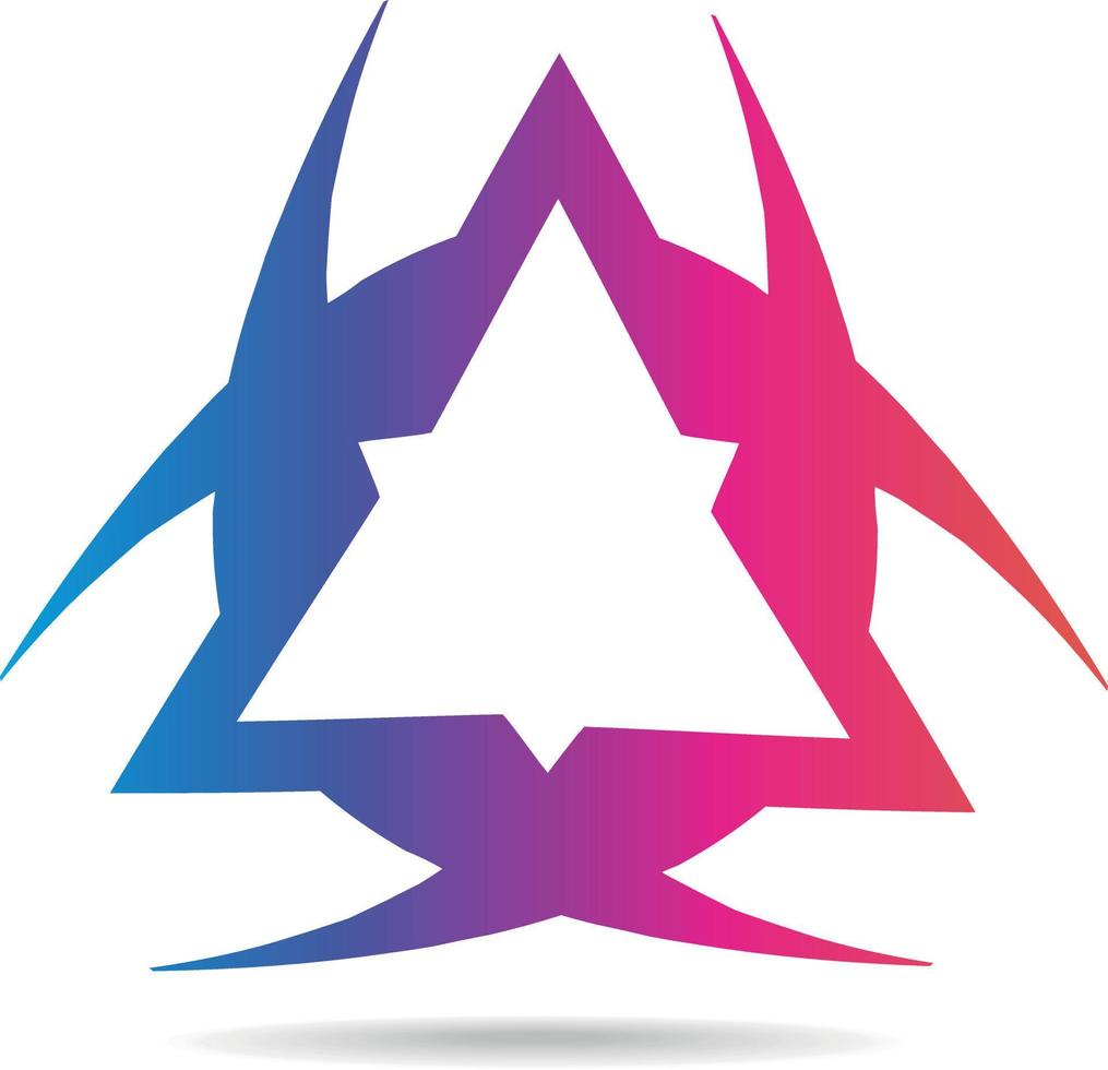 Triangular Graphic Element With Sharp Blades vector