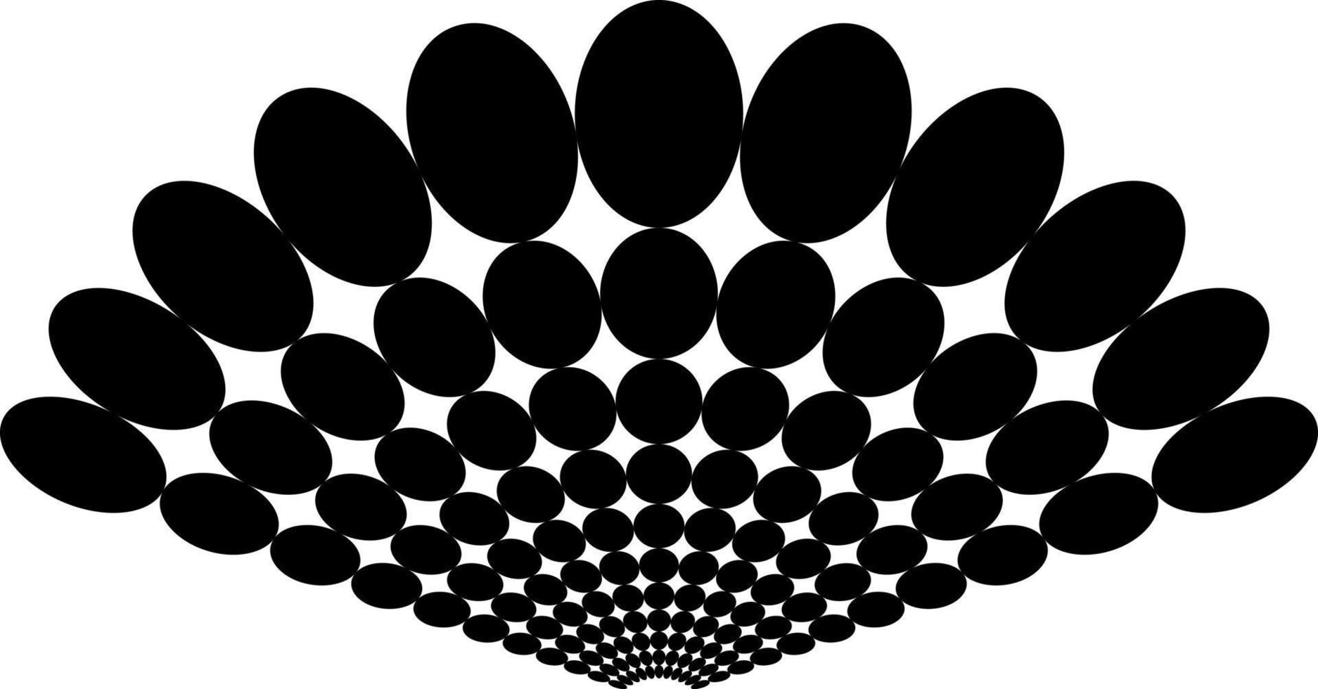 Abstract Element With Circles In Perspective View vector
