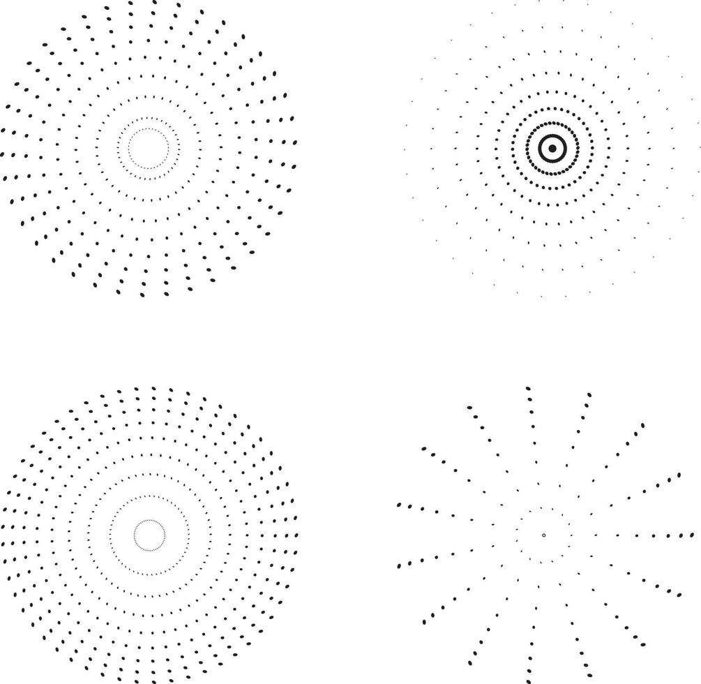 Speckle Radial Lines With Dots vector