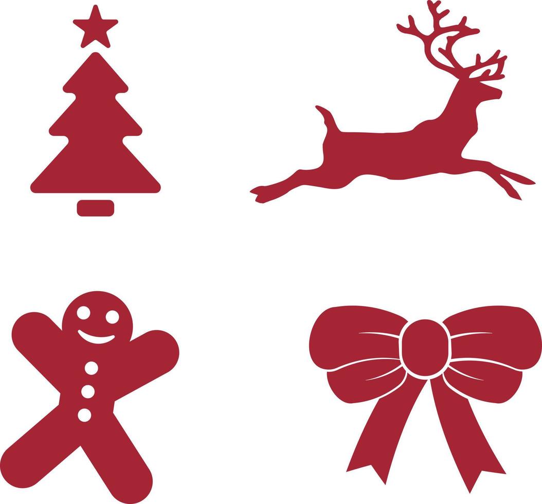 varios Navidad iconos, vector acortar Arte