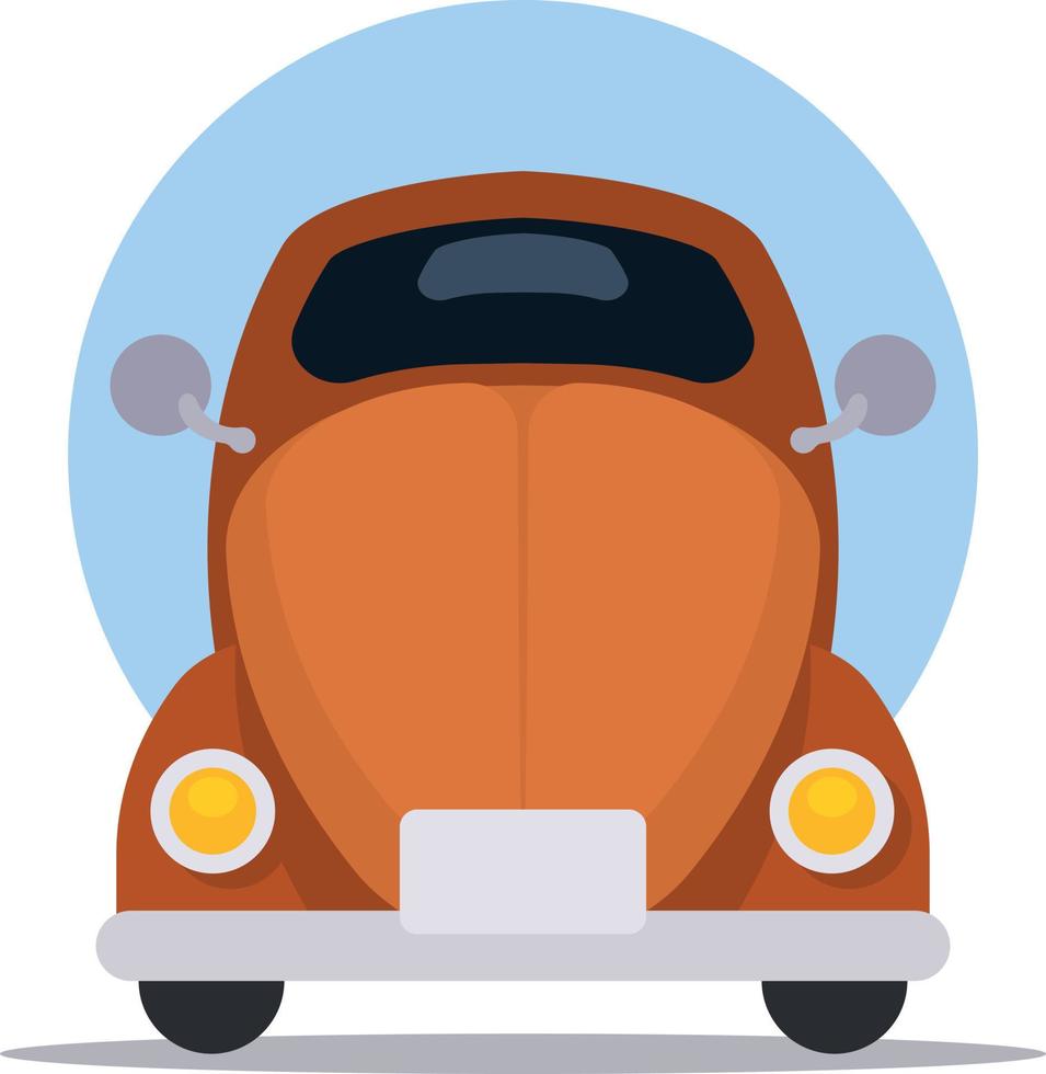 Front View Of A Retro Car vector
