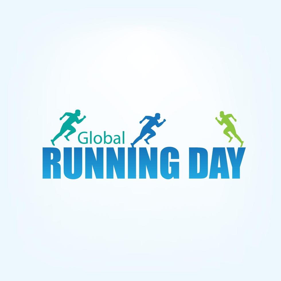 Vector Illustration. World Running Day. Simple and Elegant Design