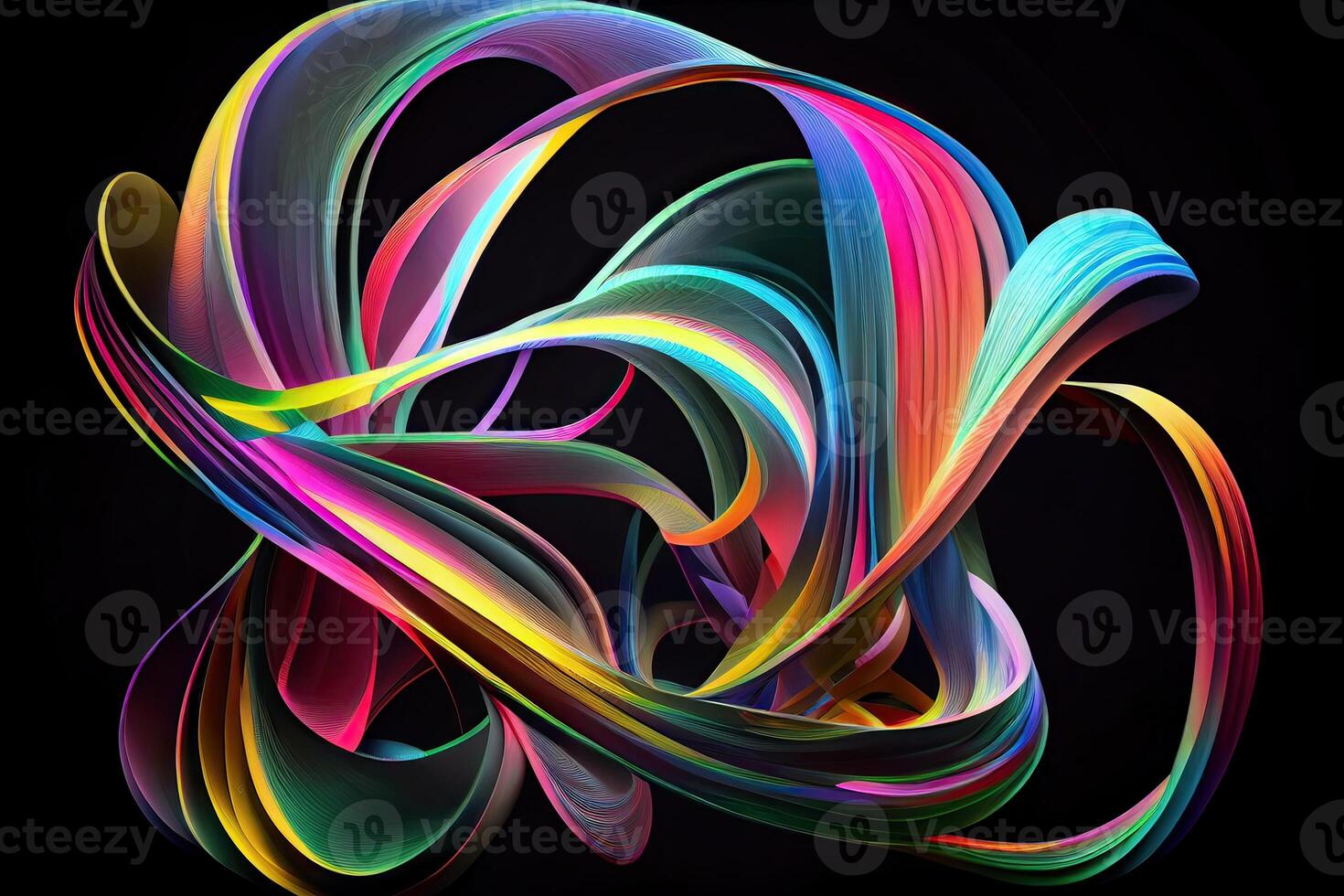 abstract artistic brush stroke, paint splash, modern dynamic lines, red purple blue splatter, colorful spectrum palette, loops, clip art isolated on black background. photo