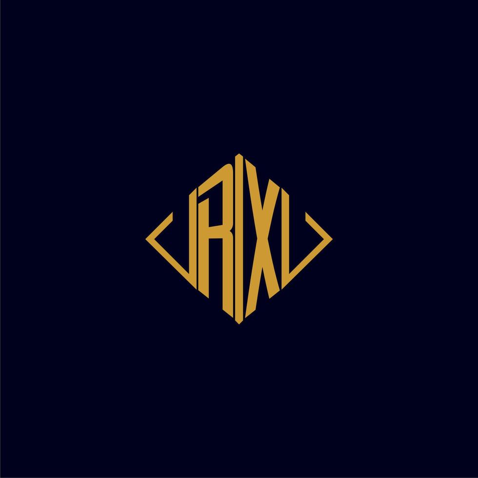 RX initial monogram square logo design ideas vector
