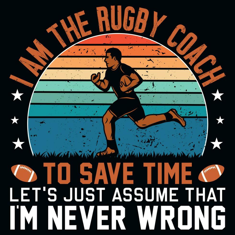 Rugby playing tshirt design vector