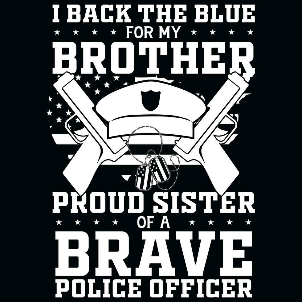 Police tshirt design vector