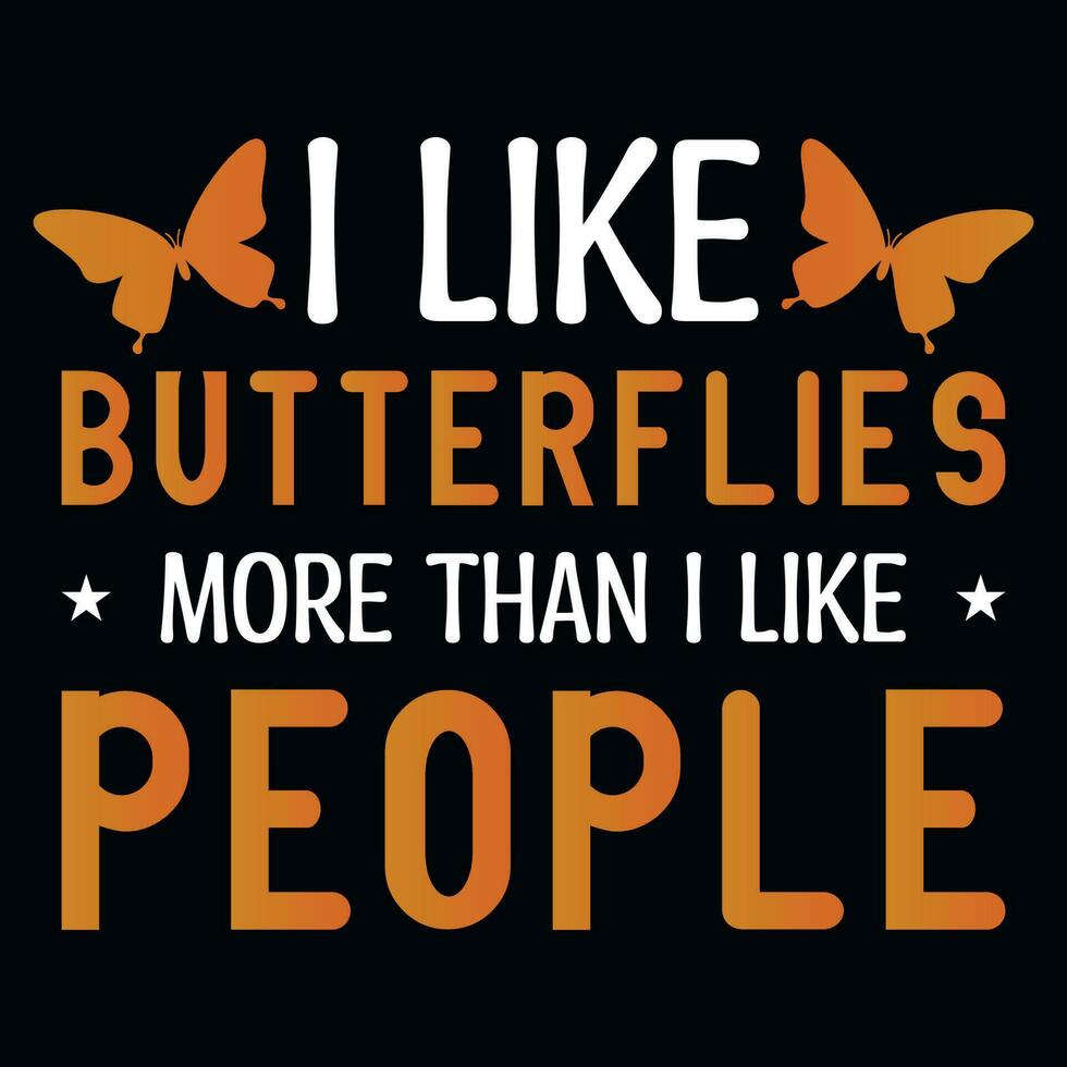 Butterflies typography tshirt design vector