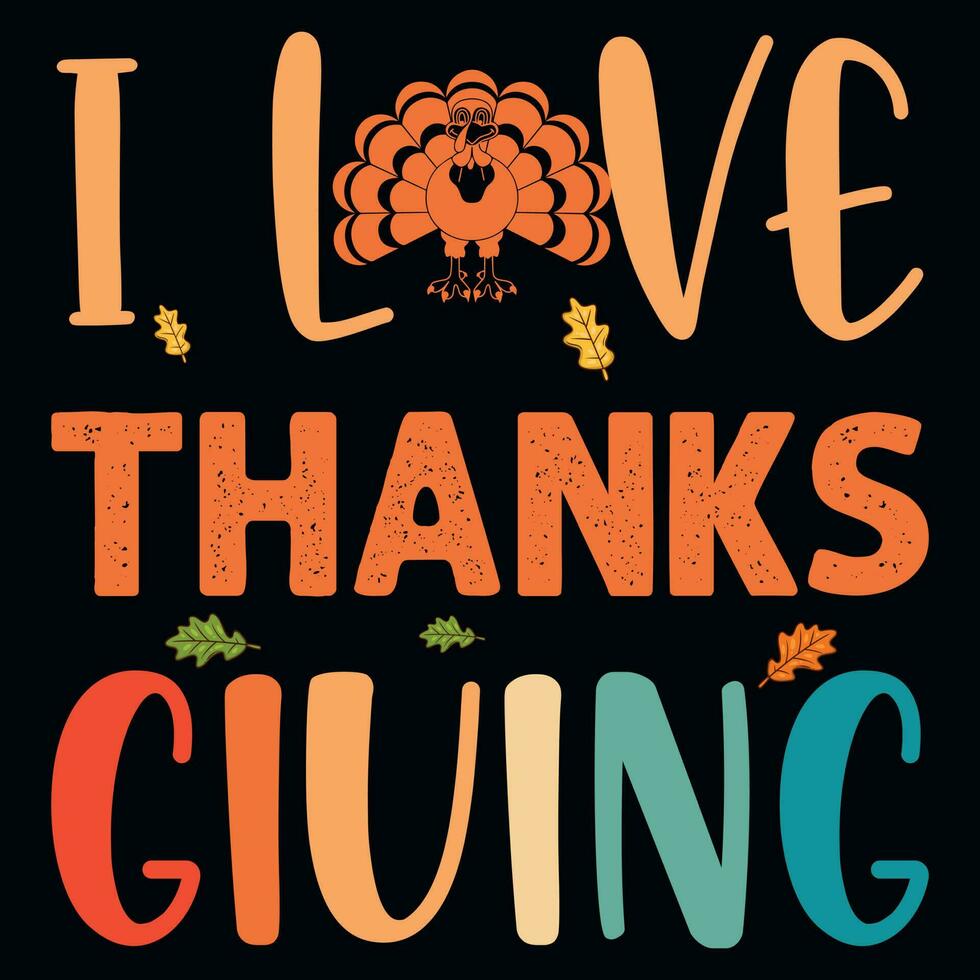 Thanksgiving typography tshirt design vector