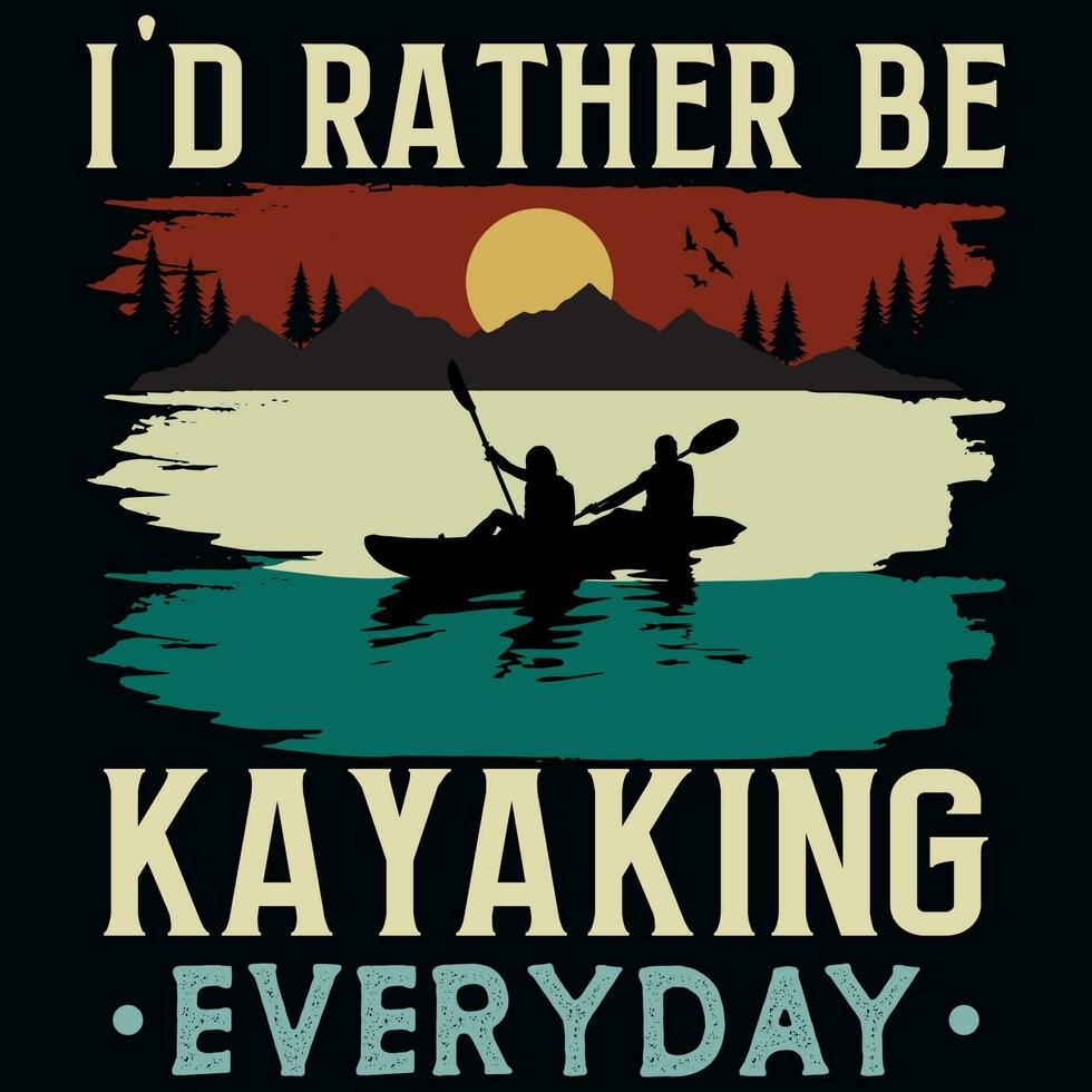 Kayaking graphics tshirt design vector