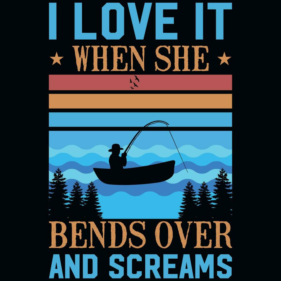 Fishing tshirt design vector