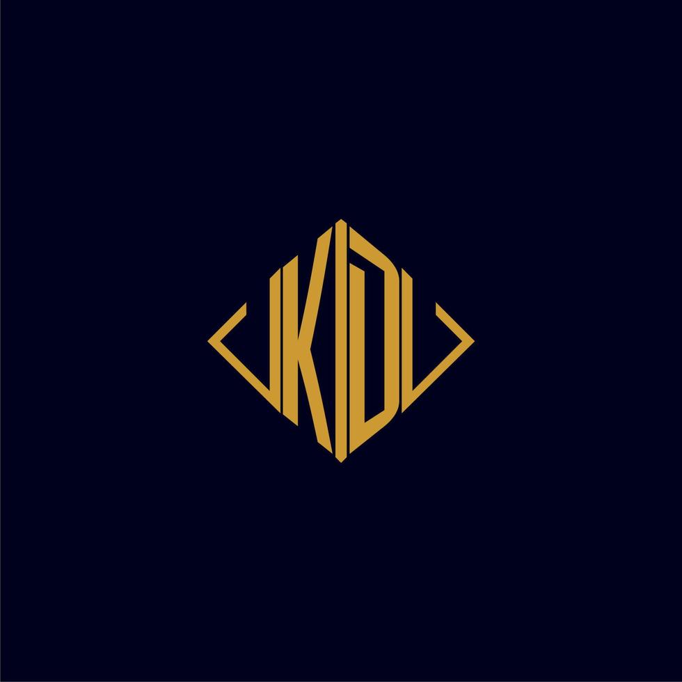 KD initial monogram square logo design ideas vector