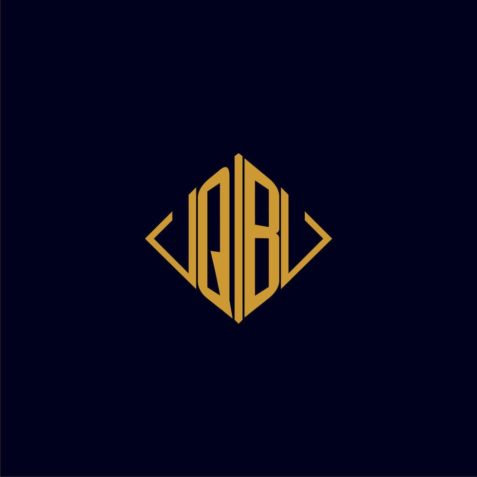 QB initial monogram square logo design ideas vector