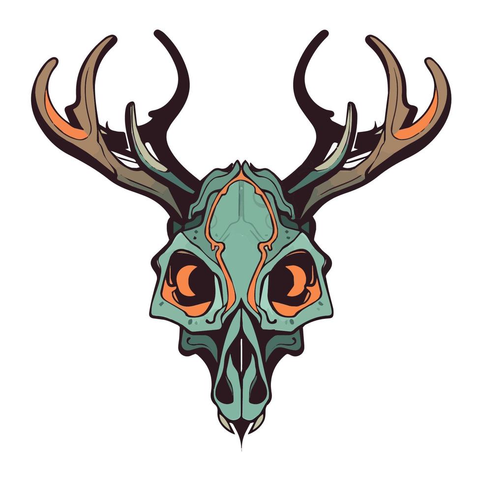 Shamans Skull Mask Vector Logo