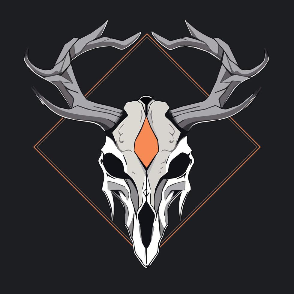 Shamans Skull Mask Vector Logo