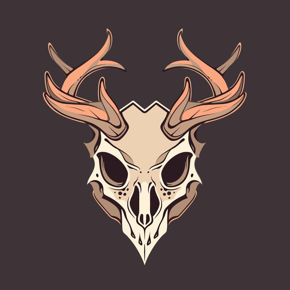 Shamans Skull Mask Vector Logo